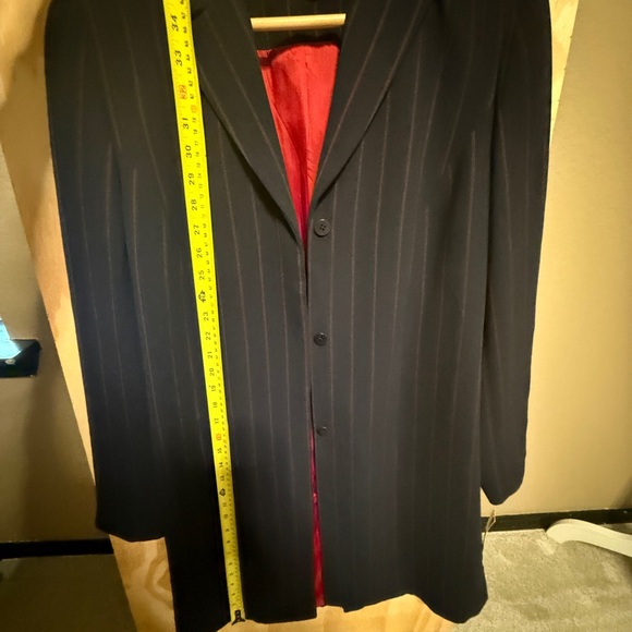 NWT Navy & Ref Pinstripe Oversized Blazer - Picture 5 of 8